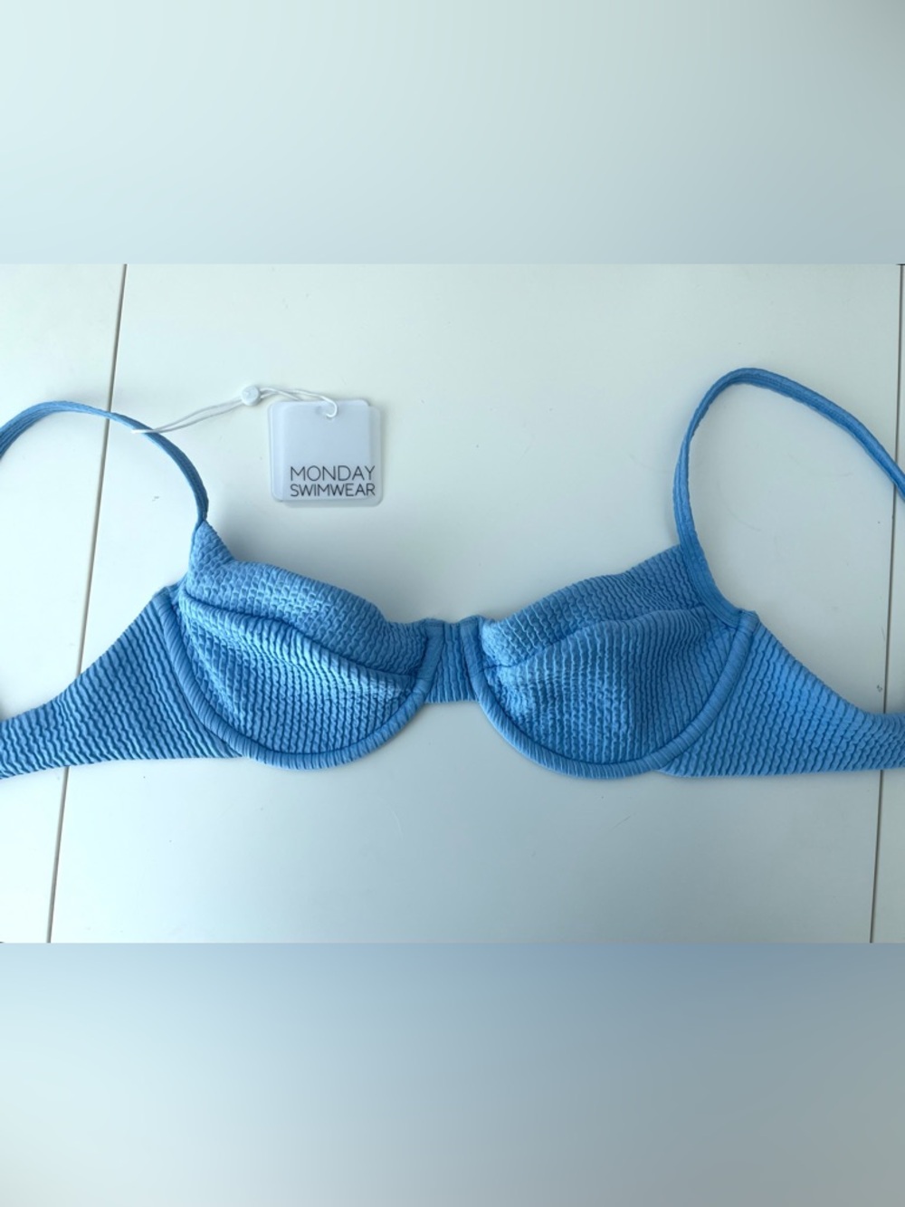 Monday Swimwear Blue Ribbed Bikini set - Picture 4 of 12